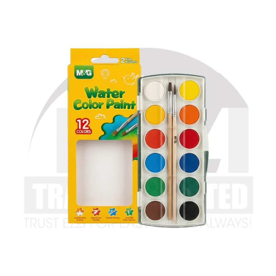 M&G 6586 Basic Watercolor Paints - 12 Colors