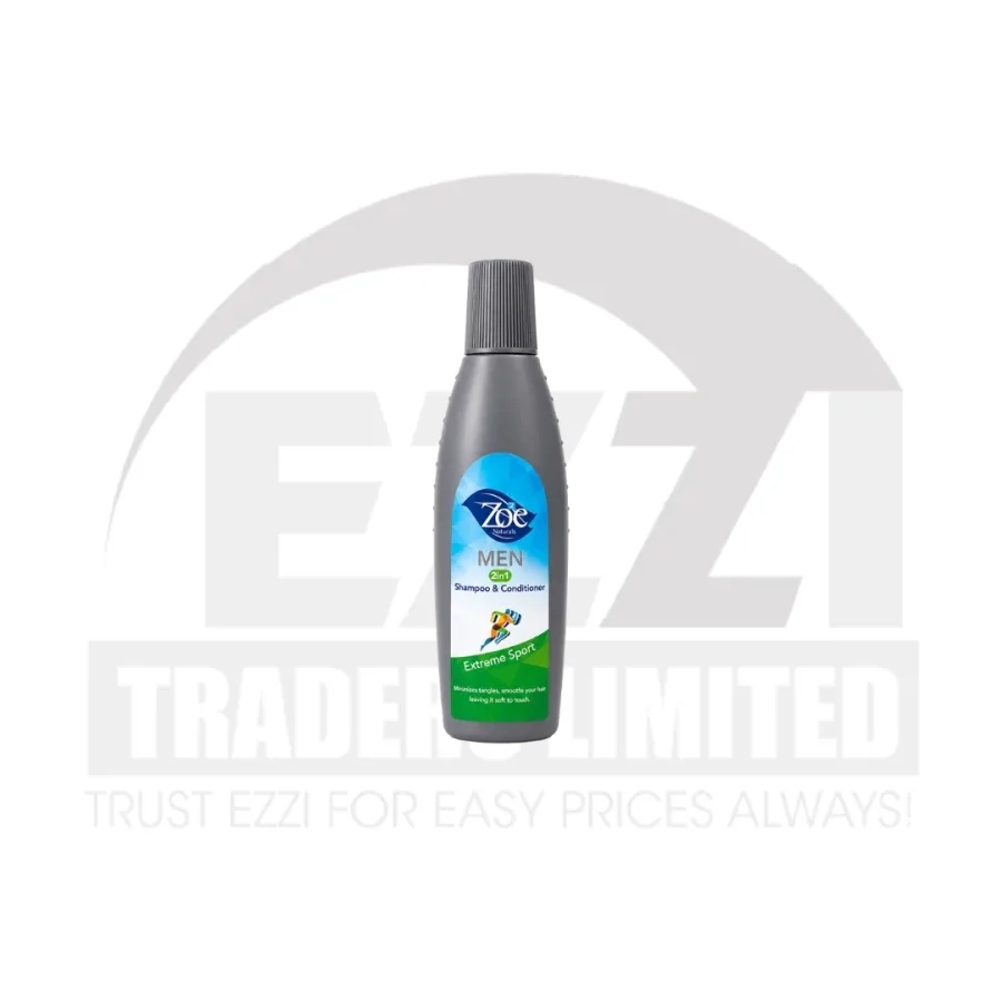 Zoe Men's 2-in-1 Extreme Sport Shampoo & Conditioner - 250ml