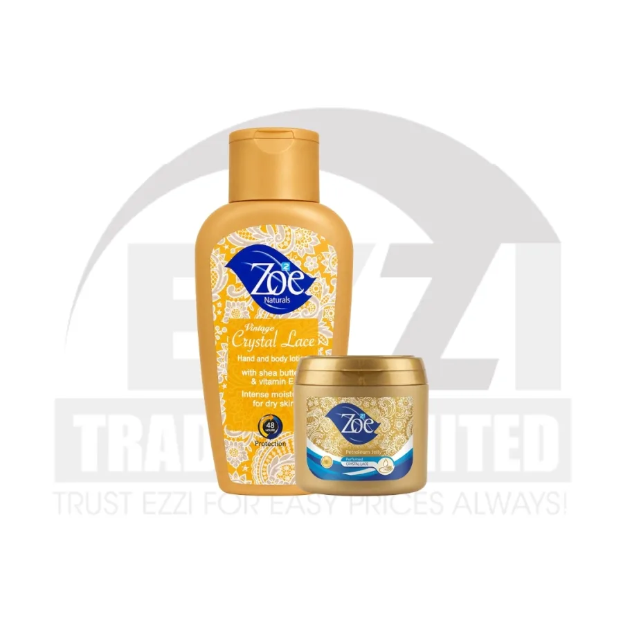 Zoe Vintage Crystal Body Lotion (400ml) + Free Petroleum Jelly (50g)