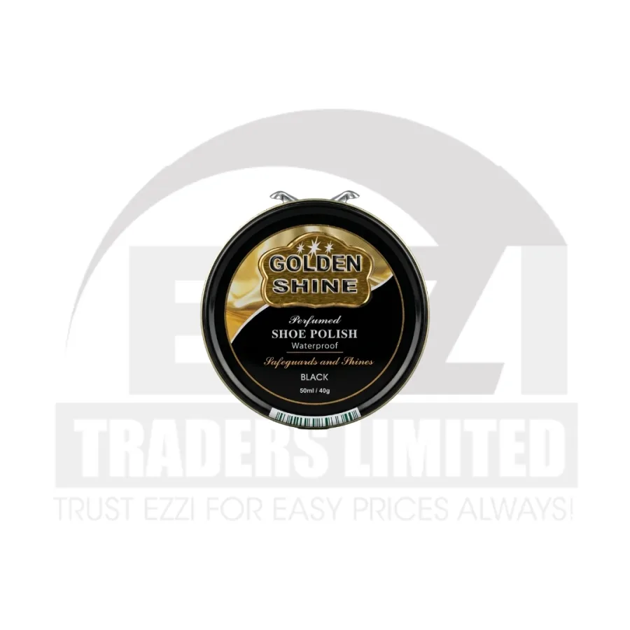Golden Shine Shoe Polish - Black, 50ml
