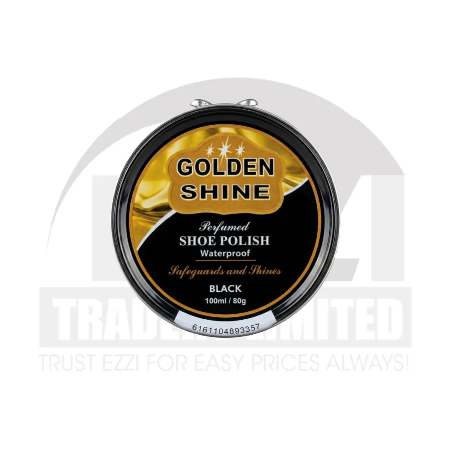 Golden Shine Shoe Polish - Black, 100ml