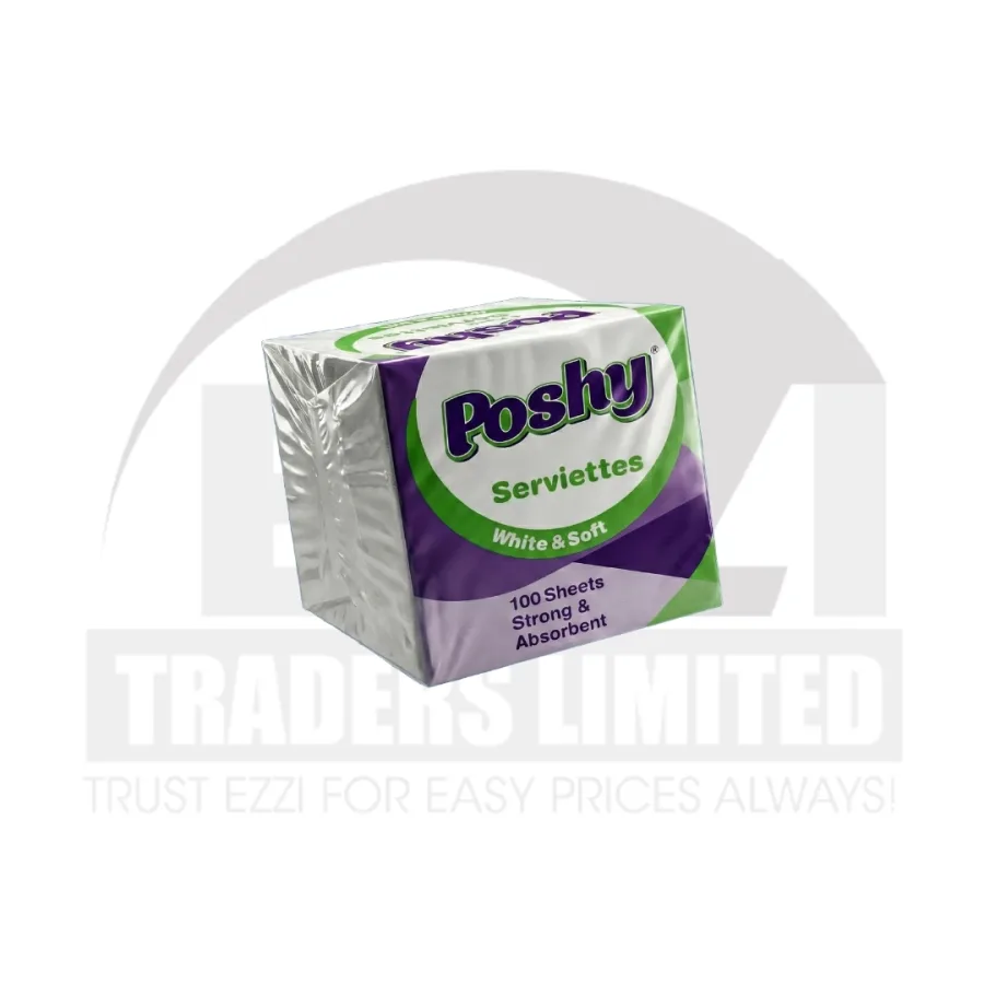 Poshy Single Serviettes - Pack of 100