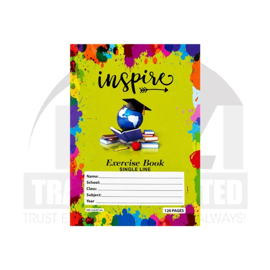 Inspire Exercise Book A4 - Single Line (120 Pages)